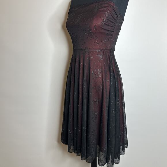 Vintage Forever 21 Dress Womens S/M Black Red Mesh Babydoll Whimsy Fairy Y2K - Picture 4 of 13